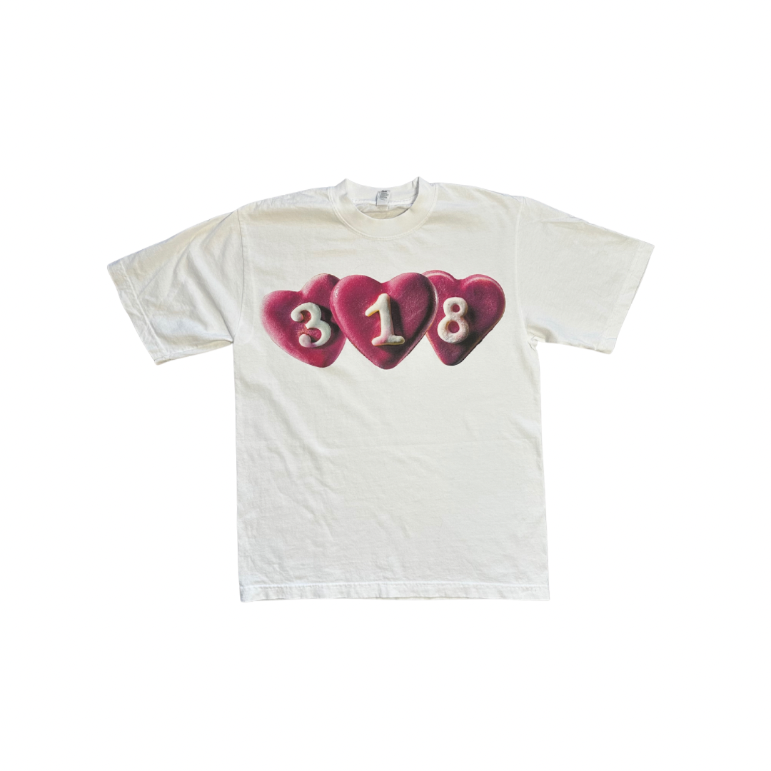 Hearts Tee White | 318studios - 318studios